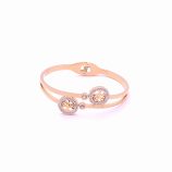 Armreif aus Titanstahl 18k vergoldet Unendlichkeitsbaum