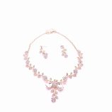 Blumen Schmuckset Halskette und Ohrringe