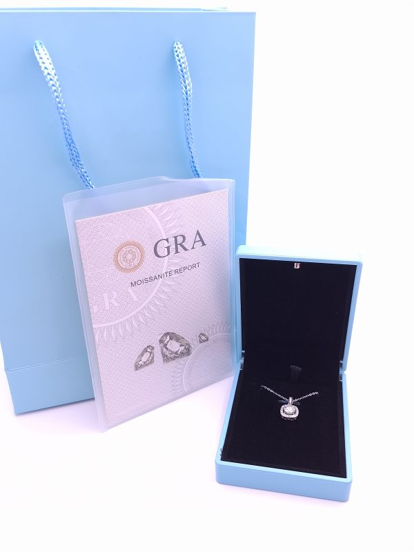S925 Halskette mit Moissanit Stein (4)