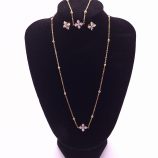 Schmuckset Blume Halskette Armband Ohrring (2)