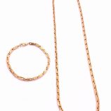 Titanstahl Ankerkette  18k vergoldet