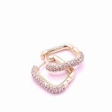 U-Form Ohrringe mit Glitzerfront (2)