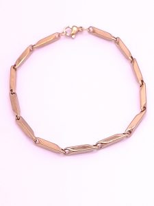 Herrenarmband Titanstahl vergoldet